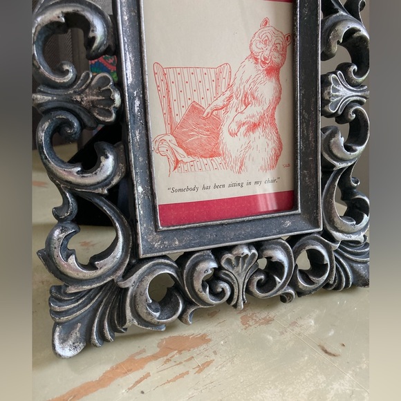 Ornate Metal Frame - Grand Luxe by Concepts w/ Vintage Book Art! One of a kind! - Picture 6 of 14